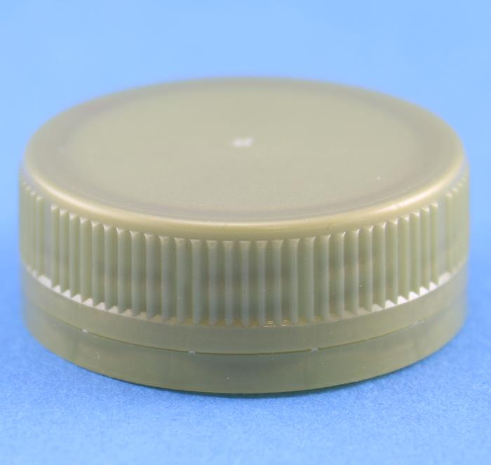 38mm Gold Ribbed 3 Start Tamper Evident Cap with Bore Seal